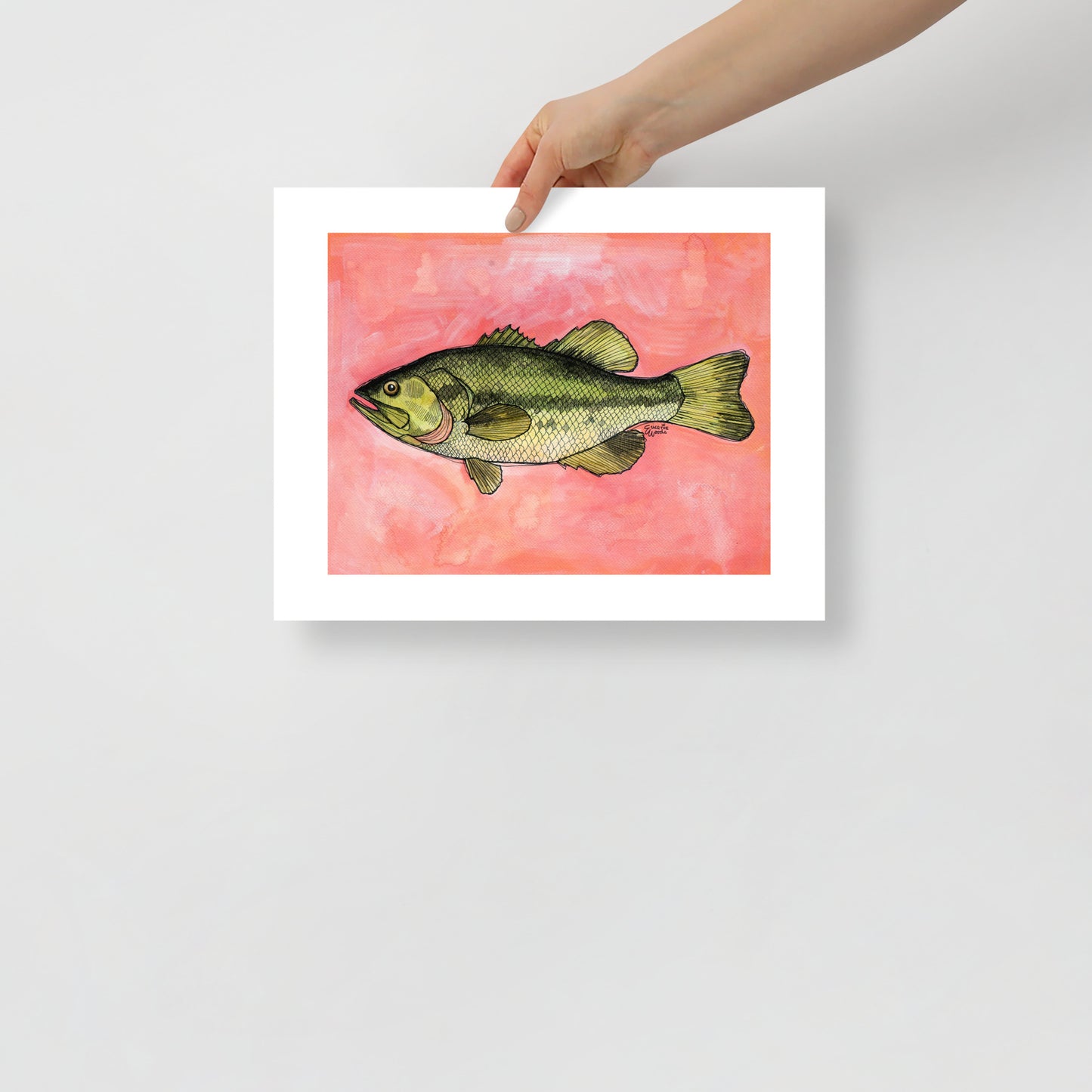 Largemouth Bass Matte Poster Print