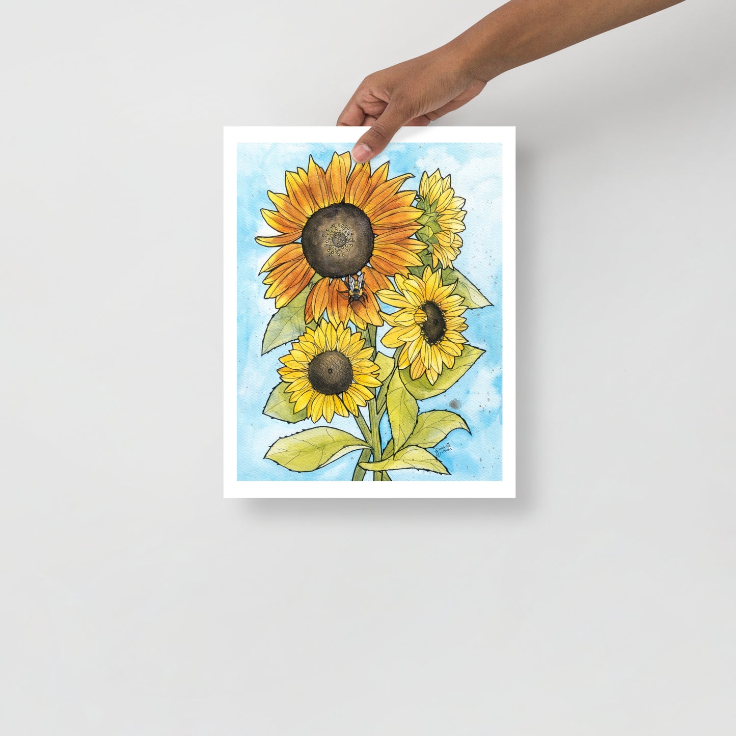 Sunny Bee Matte Paper Poster Print