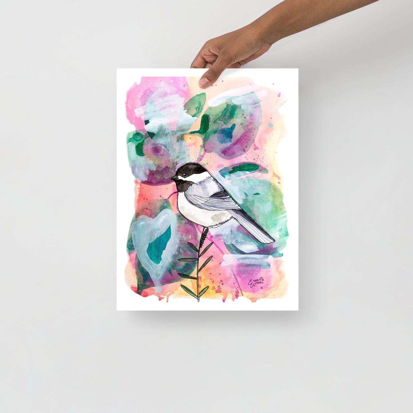 Beatrice Chickadee Matte Paper Poster Print