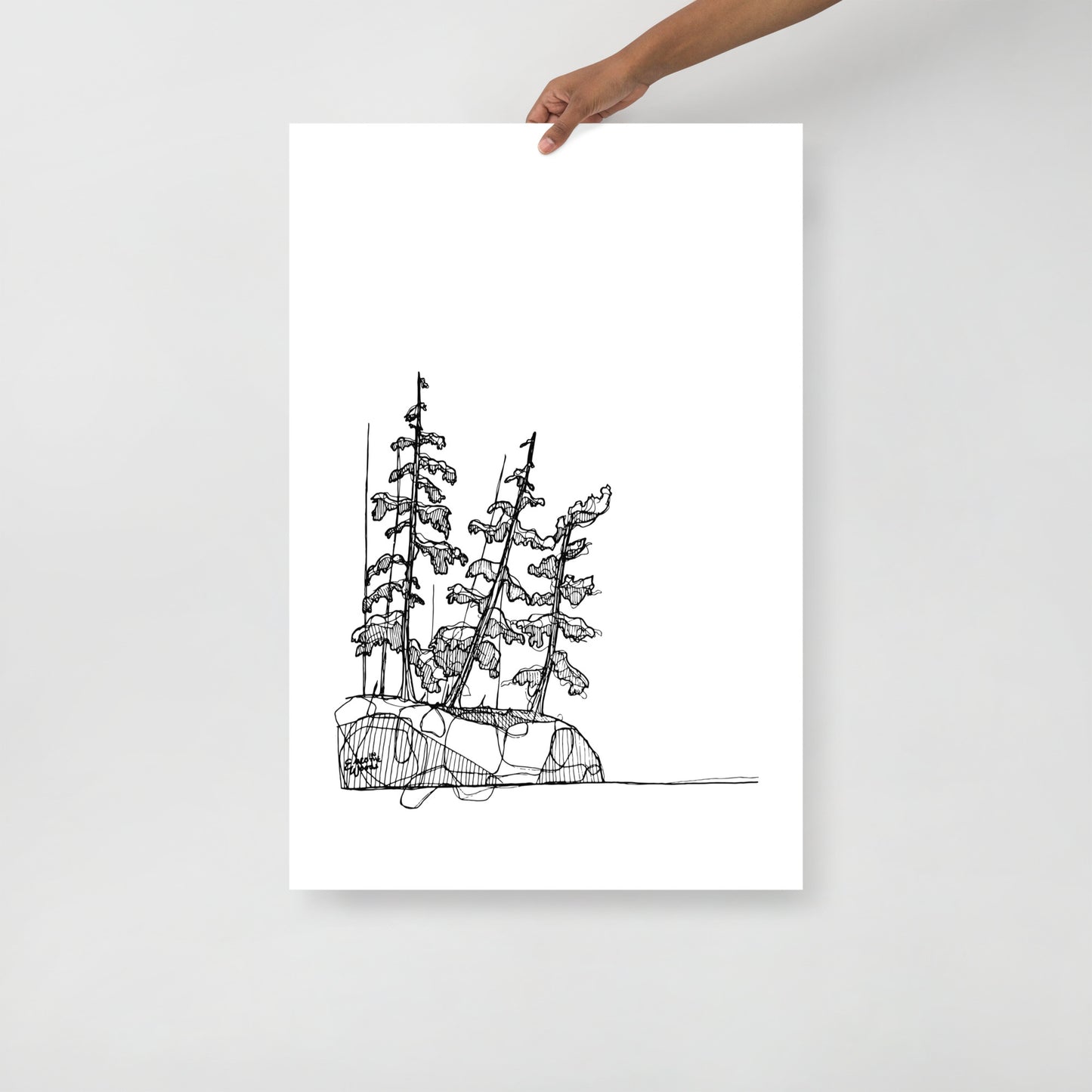 Three Tree Island Matte Paper Poster Print