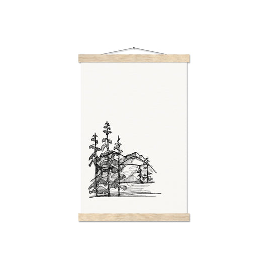 Mountain Pines Museum-Quality Matte Paper Poster with Hanger