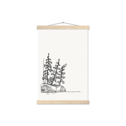 Three Tree Island Museum-Quality Matte Paper Poster with Hanger