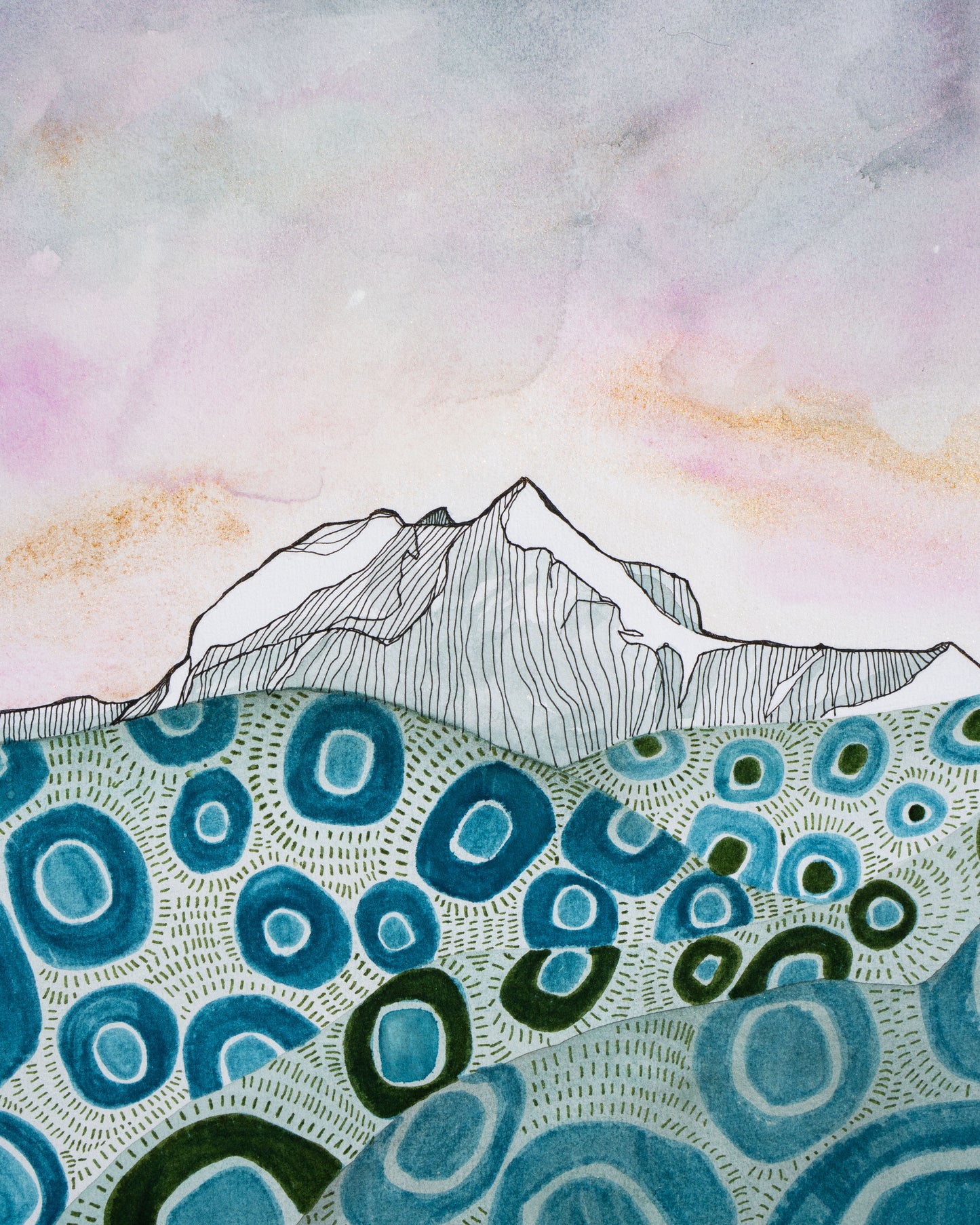 Original Watercolour & Ink Painting – "ATWELL"