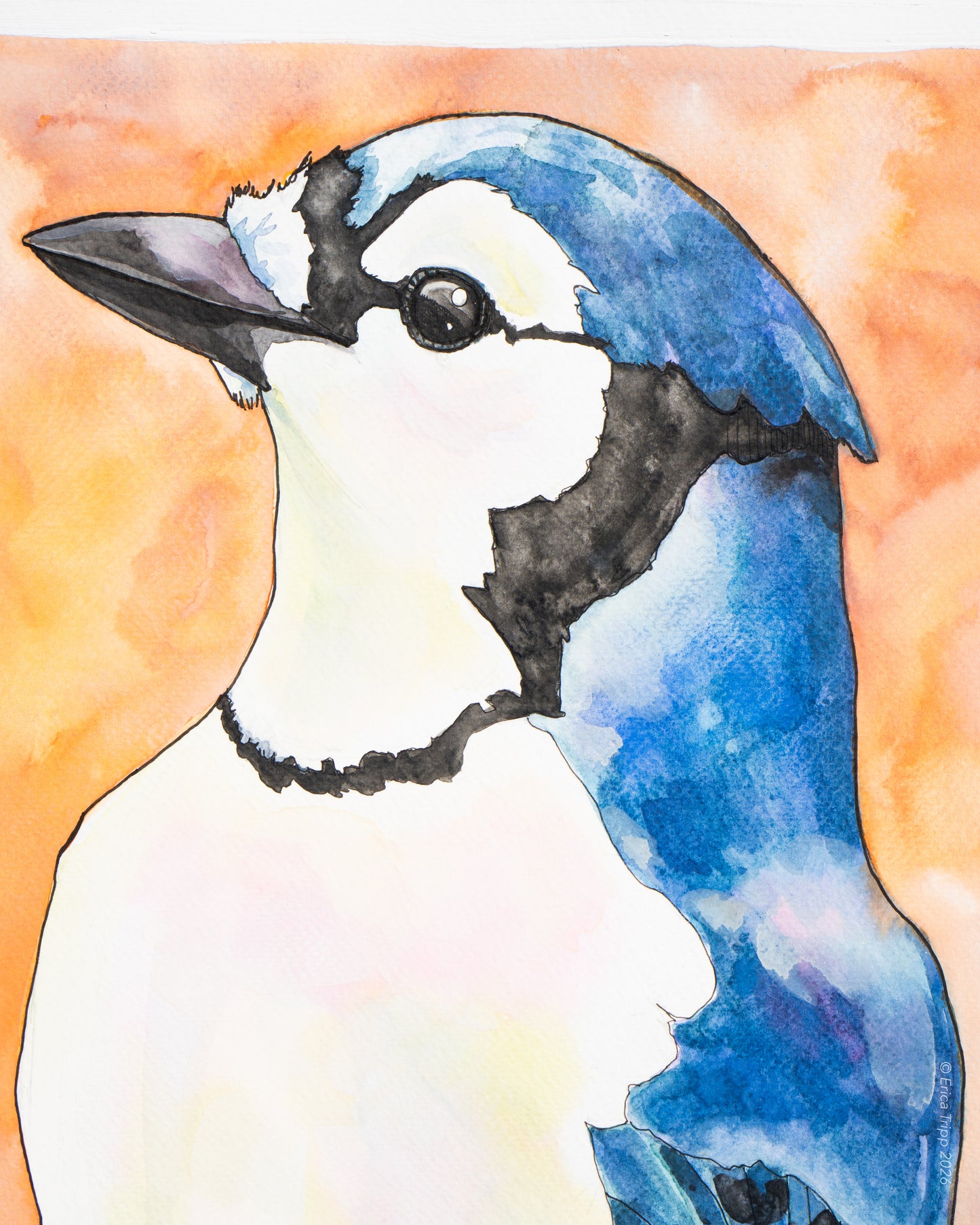 Original Watercolour & Ink Painting – "ERNIE"