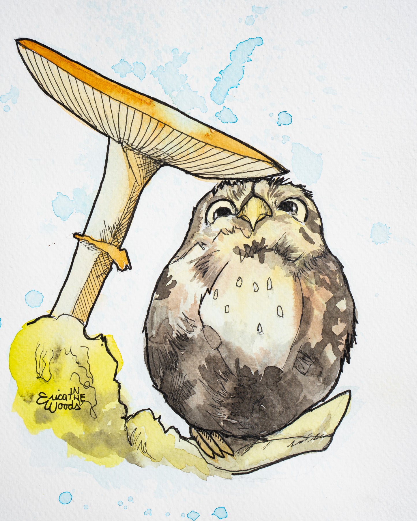 Original Watercolour & Ink Painting – "EGBERT"