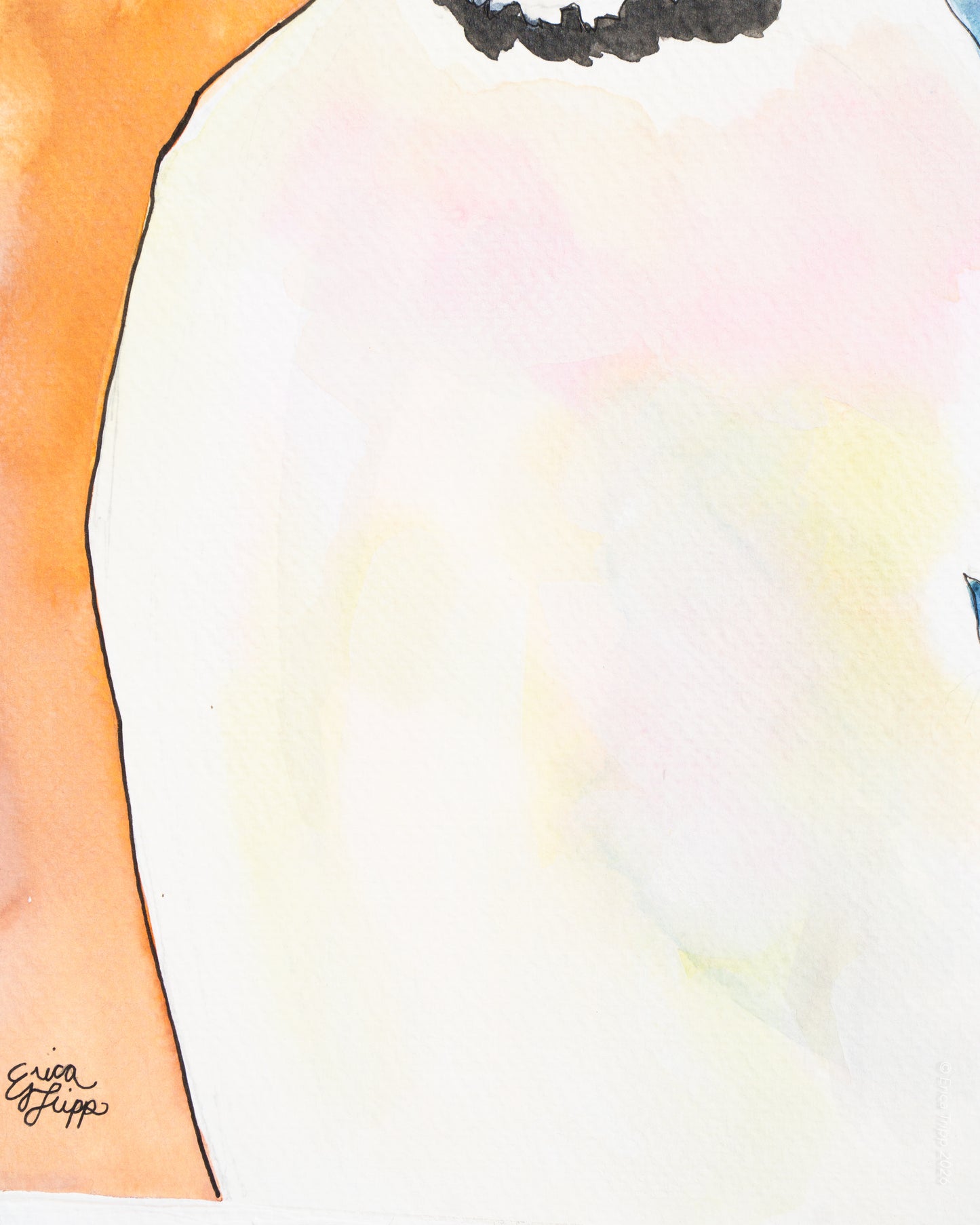 Original Watercolour & Ink Painting – "ERNIE"