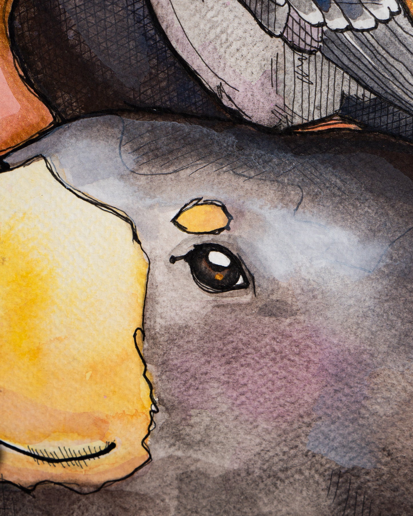 Original Watercolour & Ink Painting – "DELILAH"
