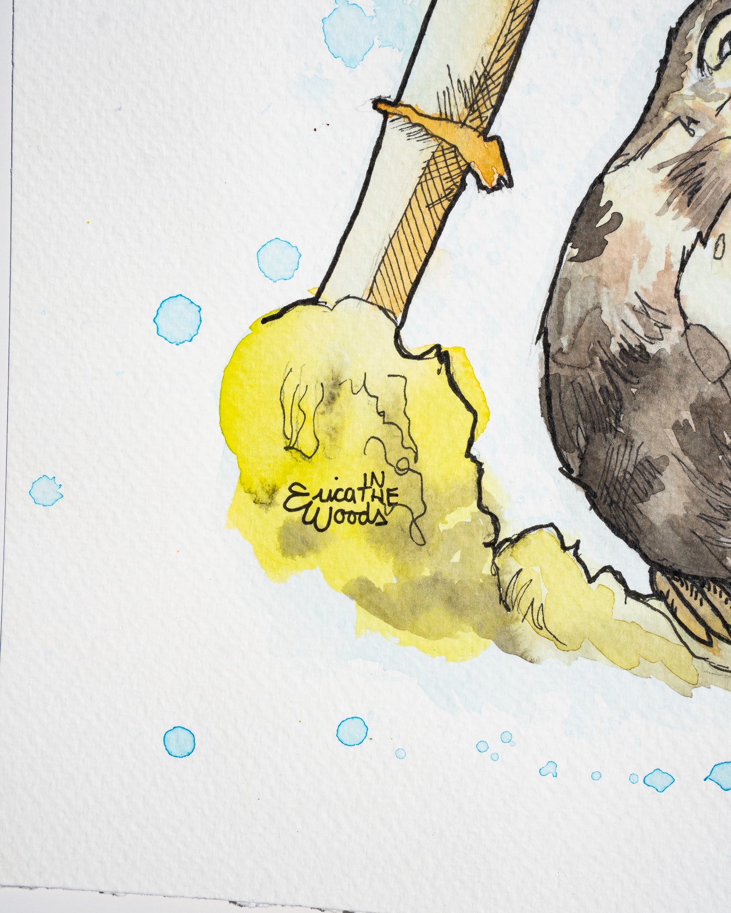 Original Watercolour & Ink Painting – "EGBERT"