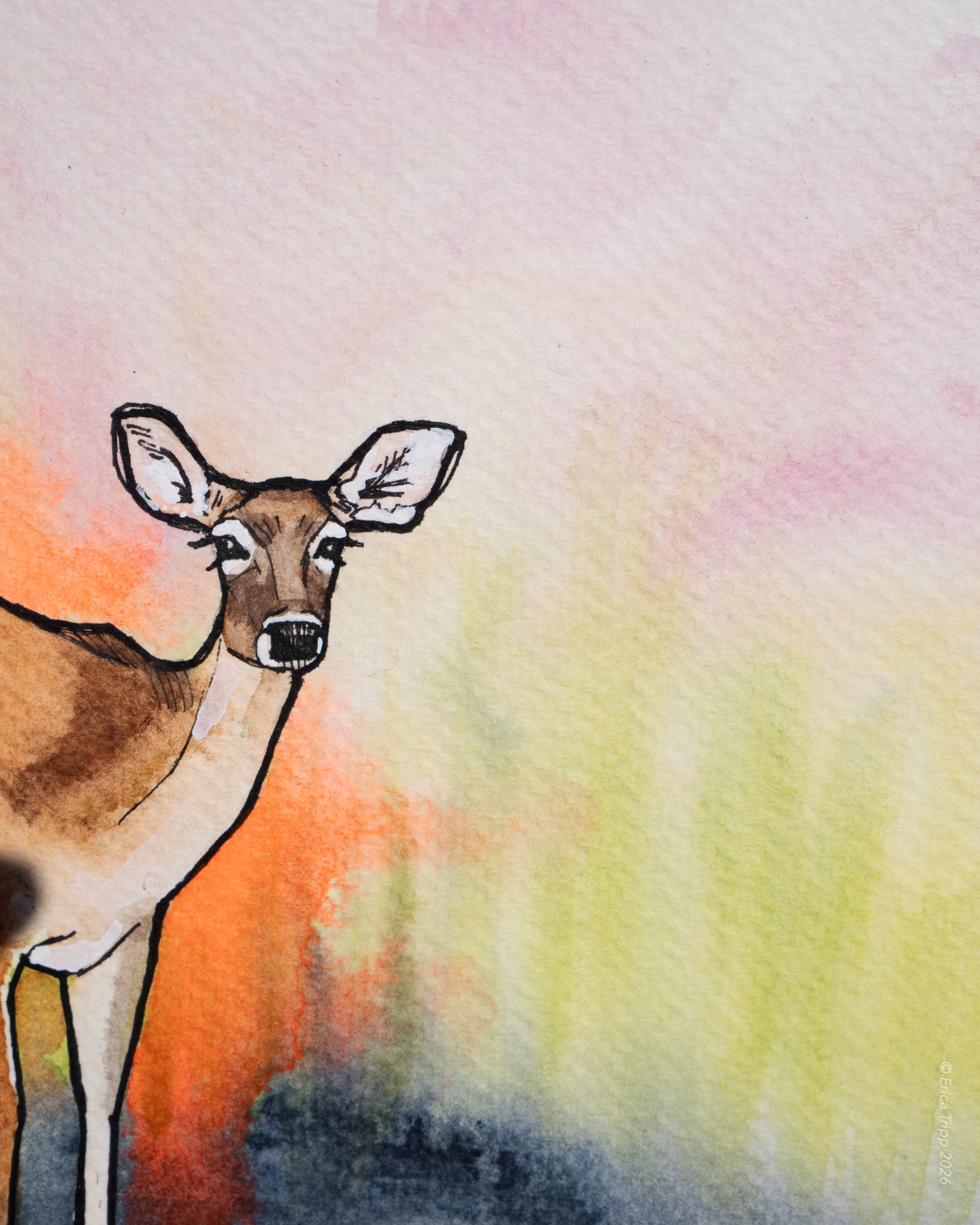 Original Watercolour & Ink Painting – "BRIDGET"