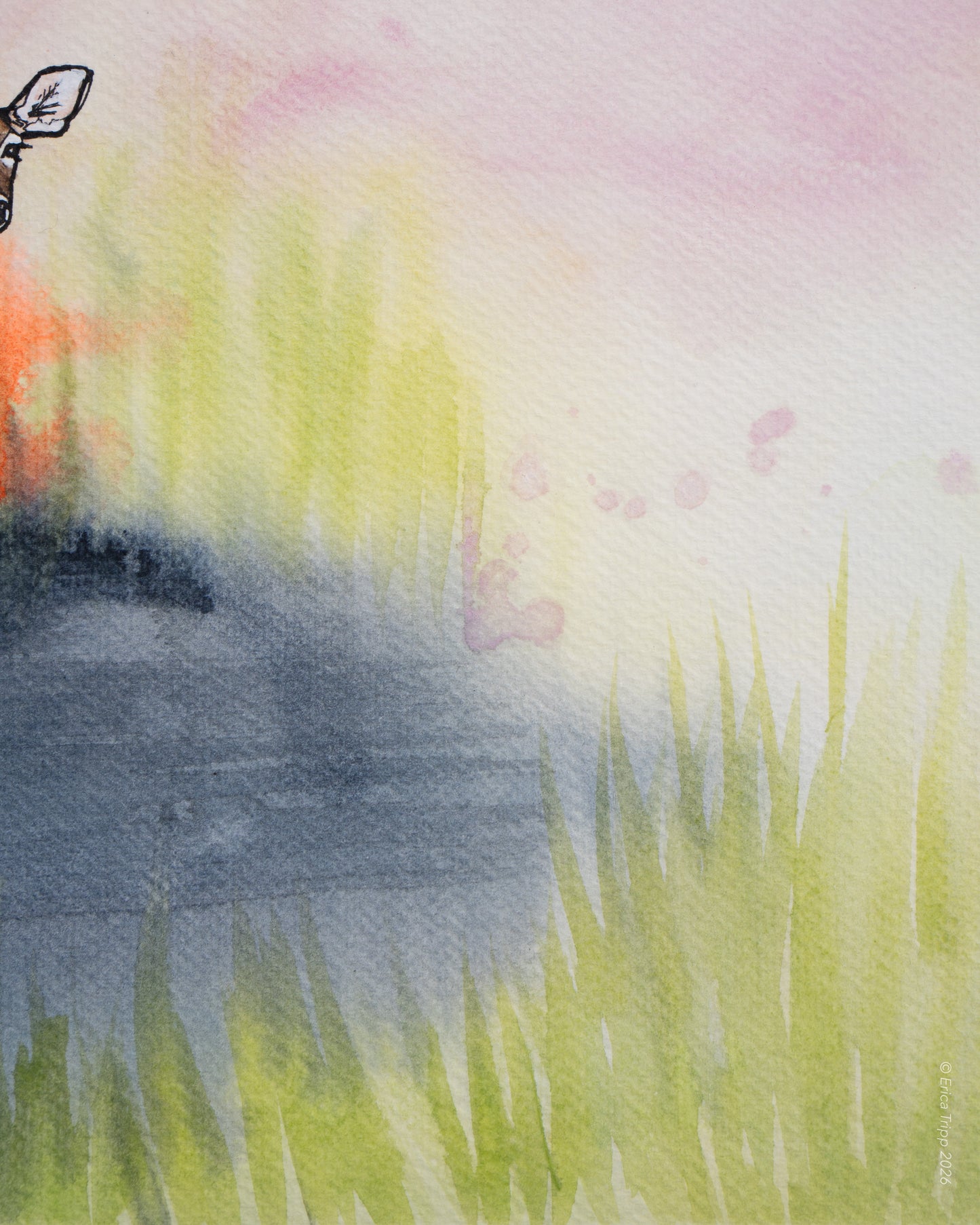 Original Watercolour & Ink Painting – "BRIDGET"