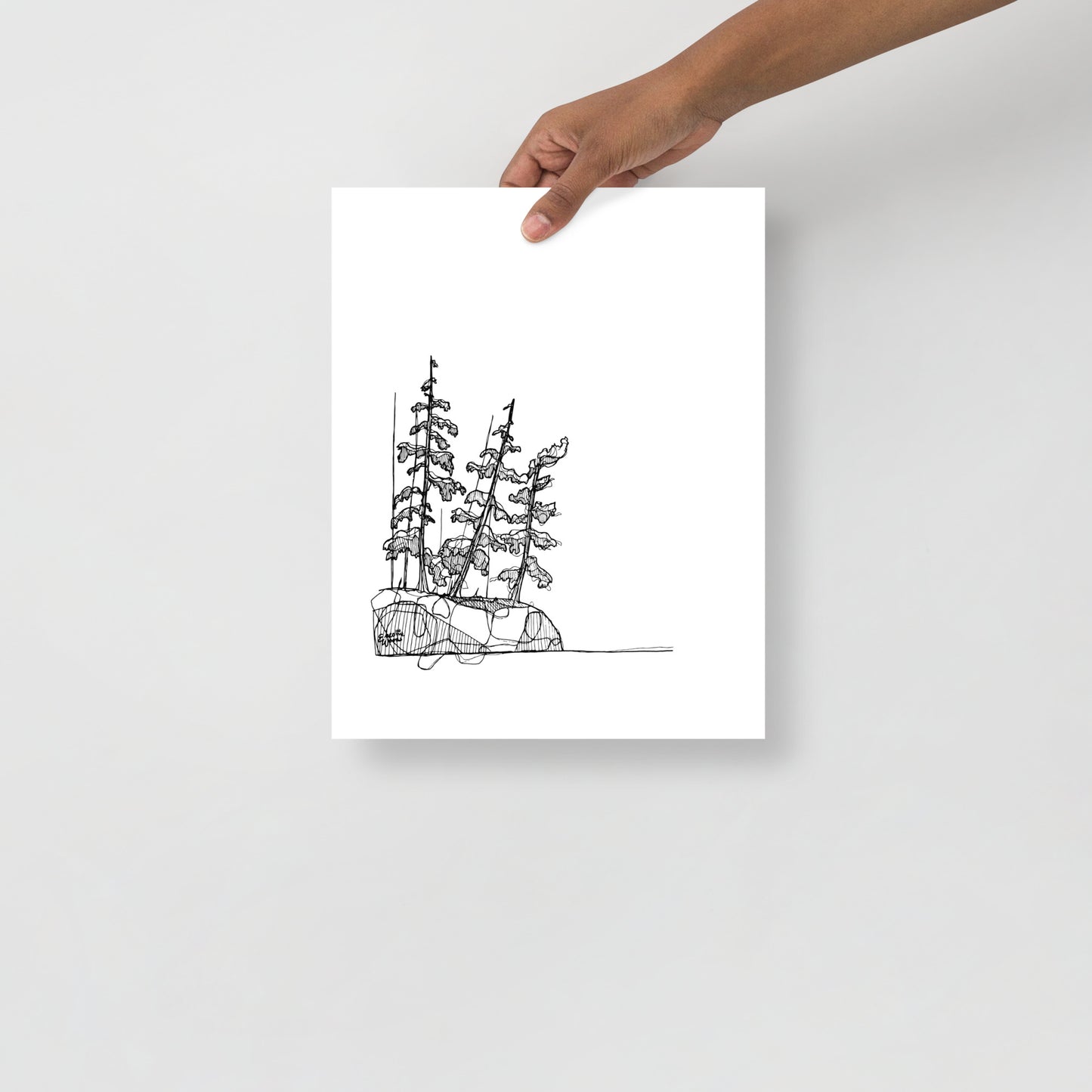 Three Tree Island Matte Paper Poster Print
