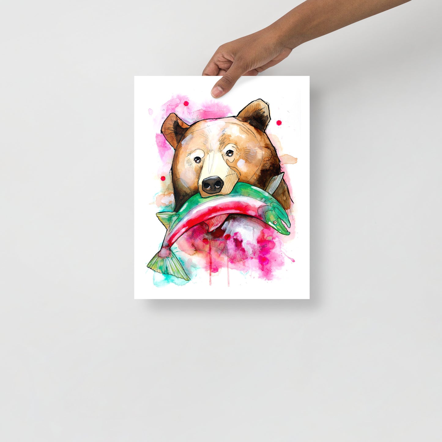 Sammy Grizzly Bear Matte Paper Poster Print