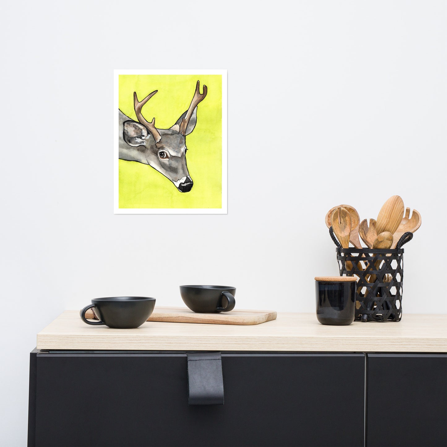 Ash Deer Matte Paper Poster Print