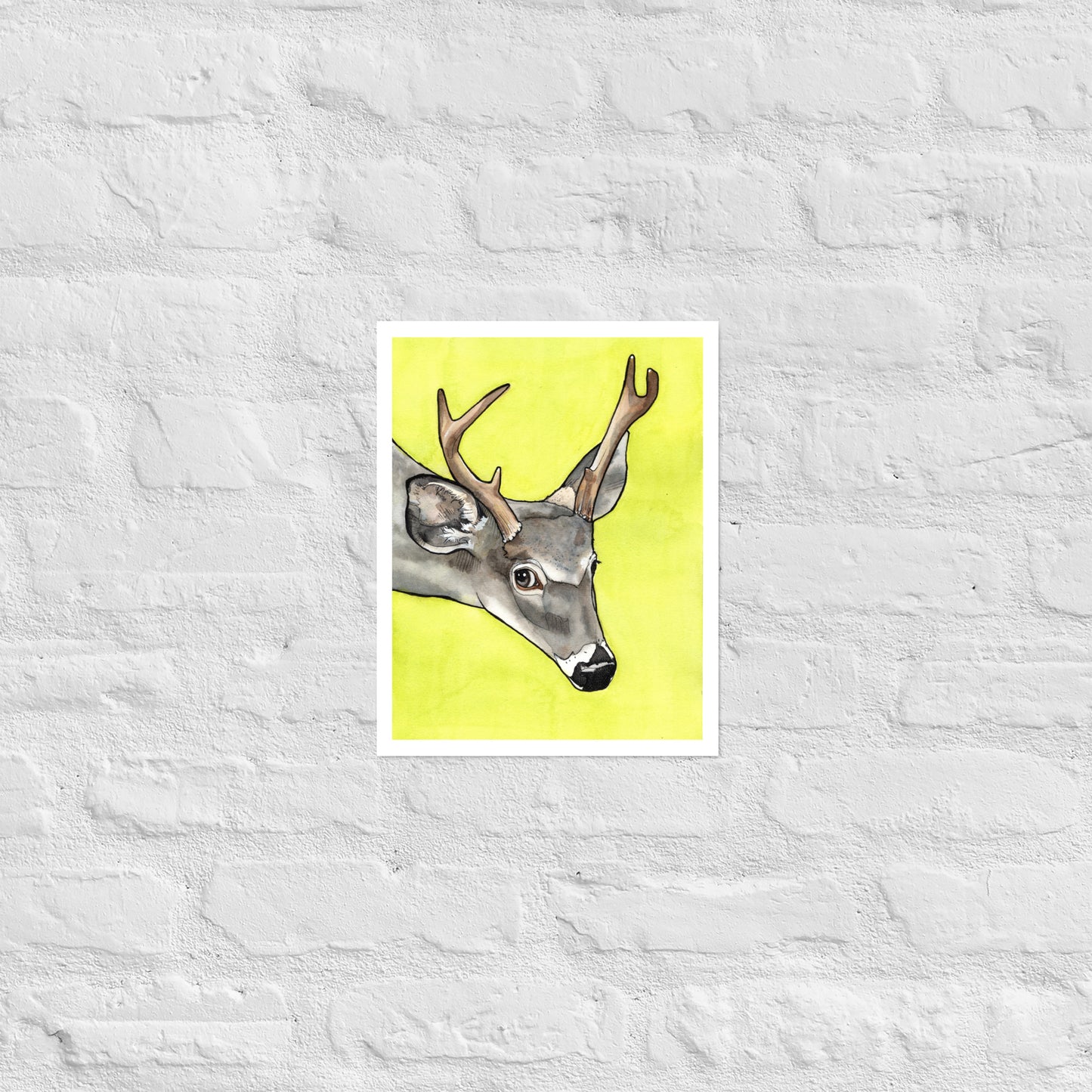 Ash Deer Matte Paper Poster Print