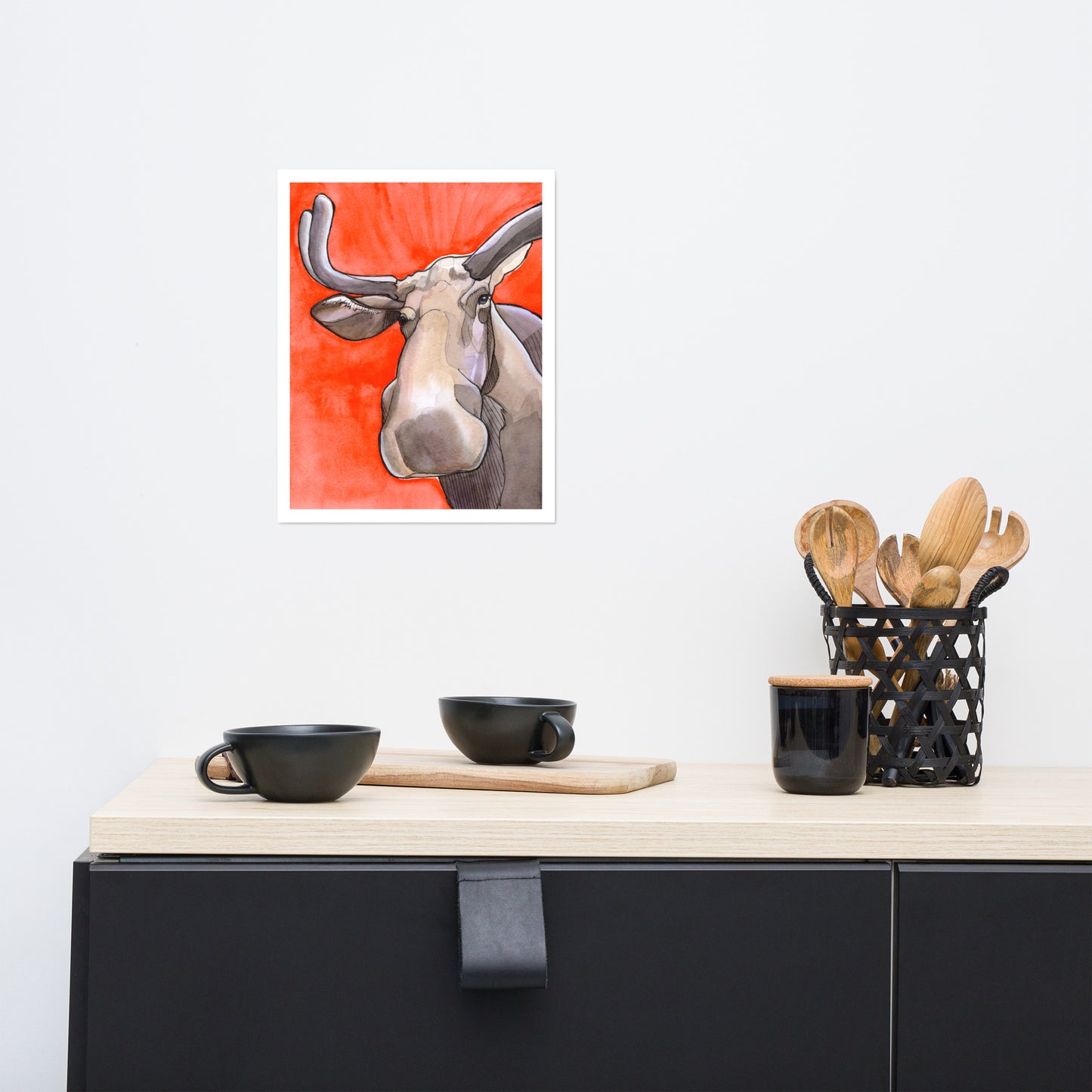 Maple Moose Matte Paper Poster Print