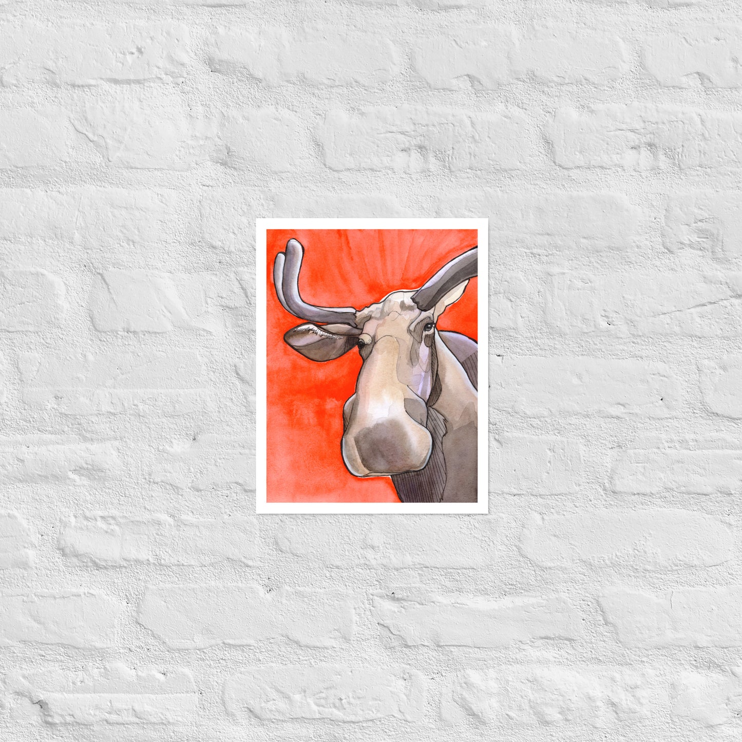 Maple Moose Matte Paper Poster Print