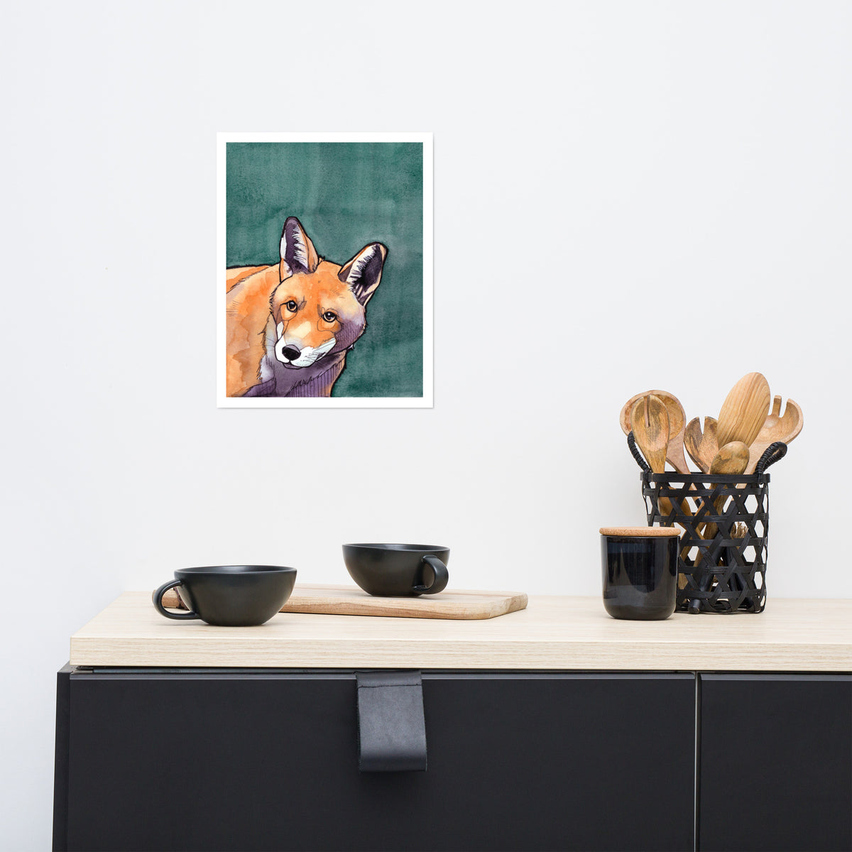Thistle Fox Matte Paper Poster Print