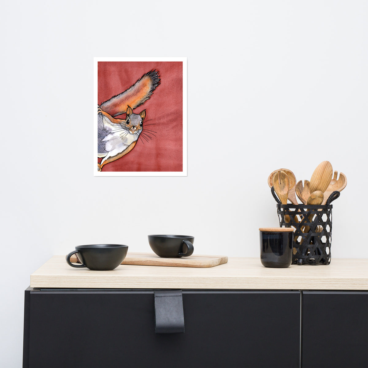 Buttercup Squirrel Matte Paper Poster Print