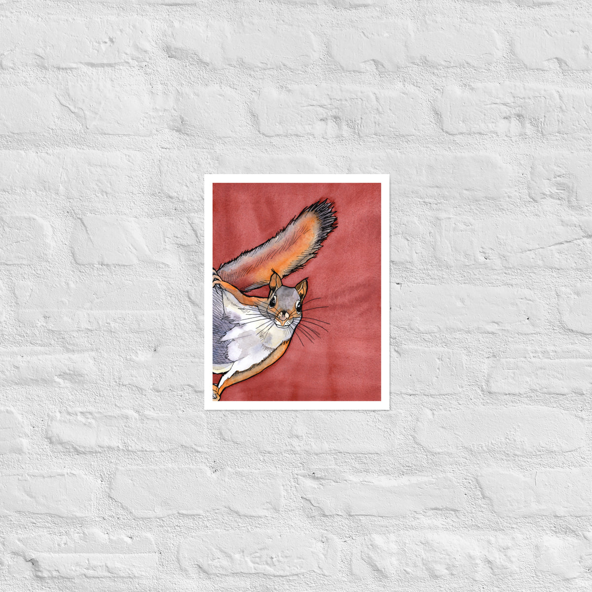 Buttercup Squirrel Matte Paper Poster Print