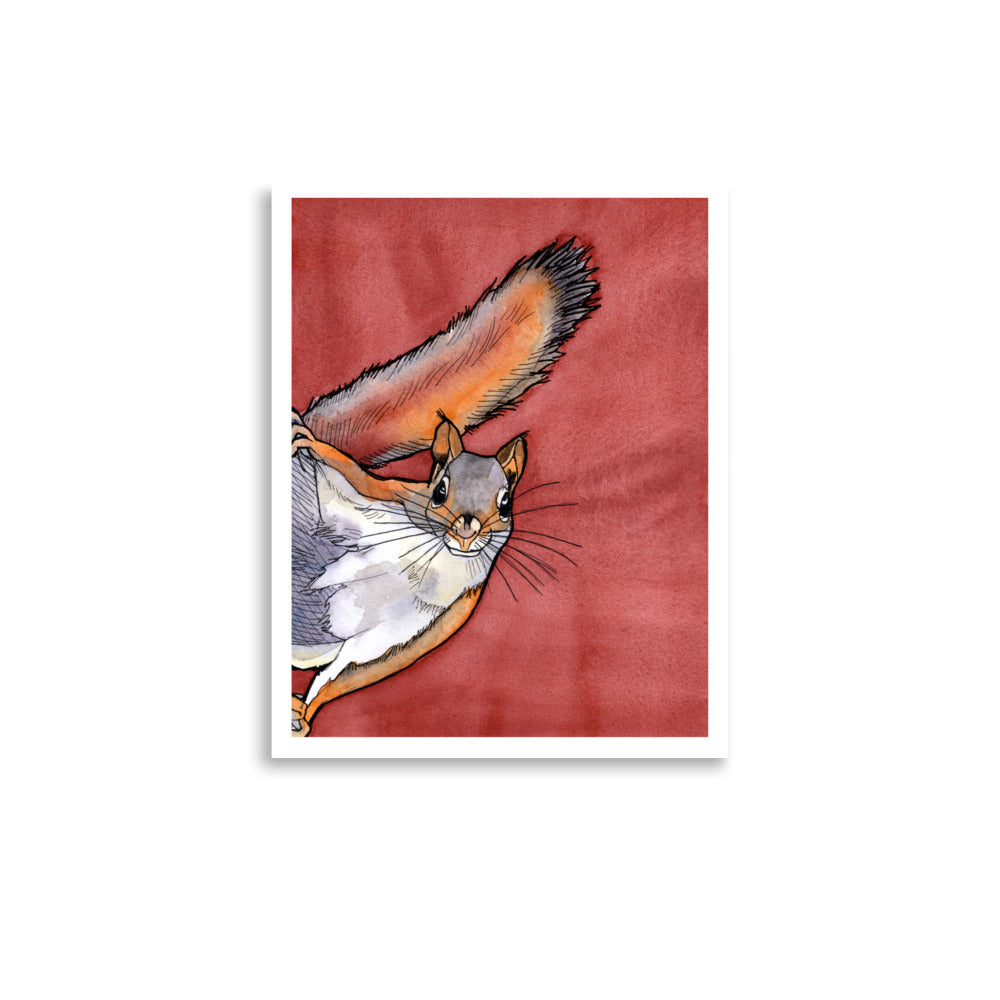 Buttercup Squirrel Matte Paper Poster Print