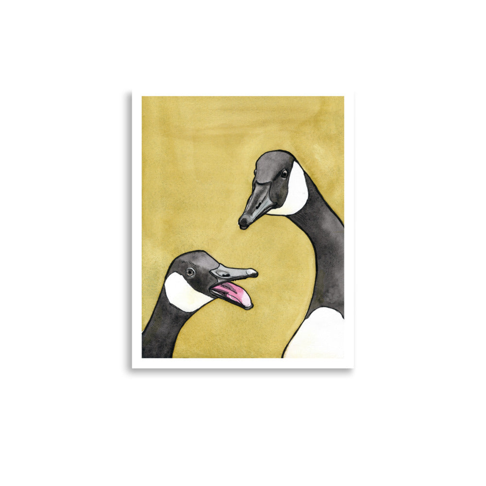 Reed and Fern Canada Geese Matte Paper Poster Print