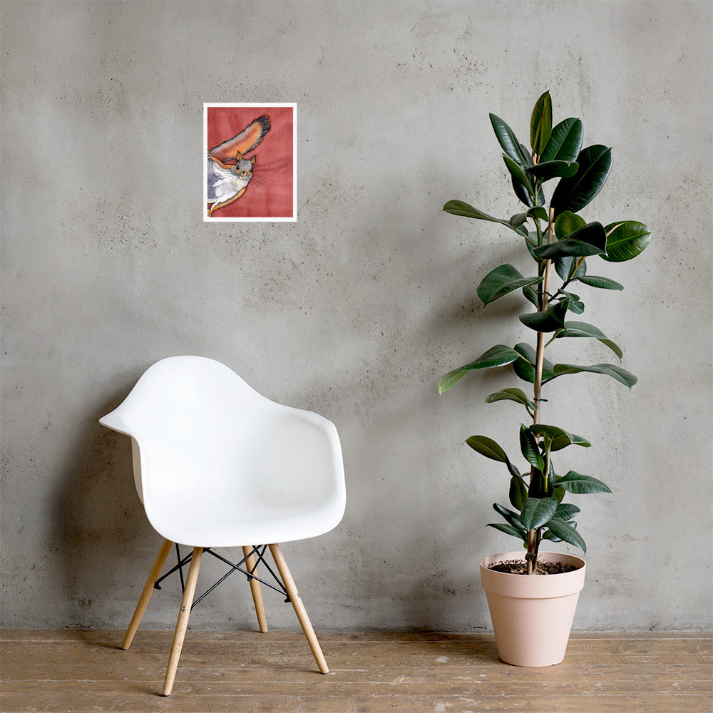 Buttercup Squirrel Matte Paper Poster Print