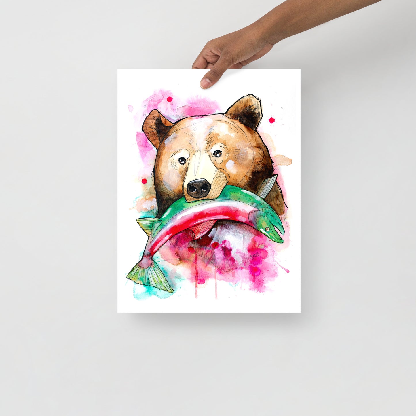 Sammy Grizzly Bear Matte Paper Poster Print