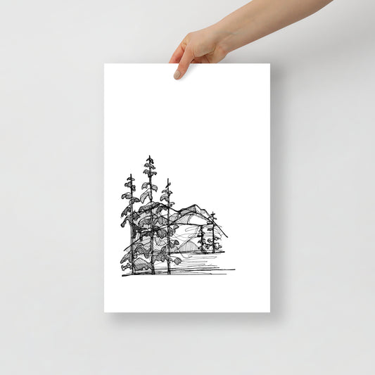 Mountain Pines Matte Paper Poster Print