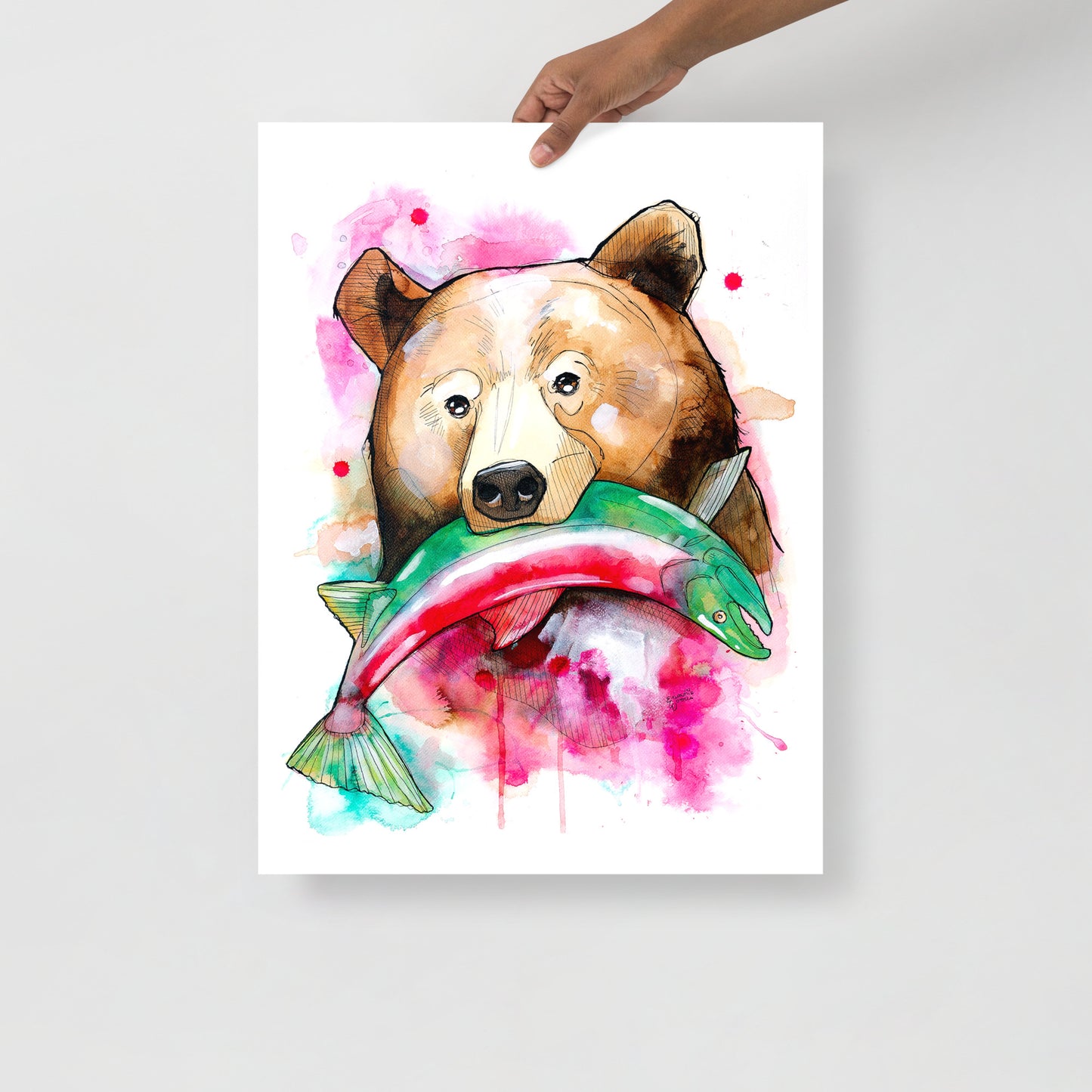 Sammy Grizzly Bear Matte Paper Poster Print