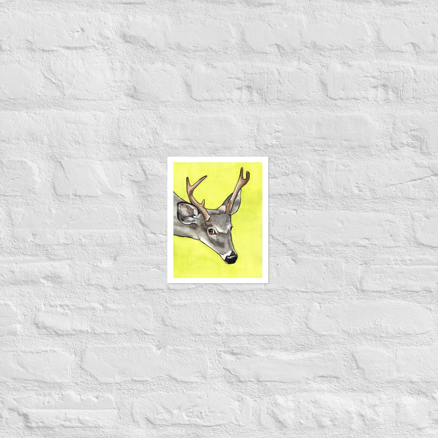 Ash Deer Matte Paper Poster Print