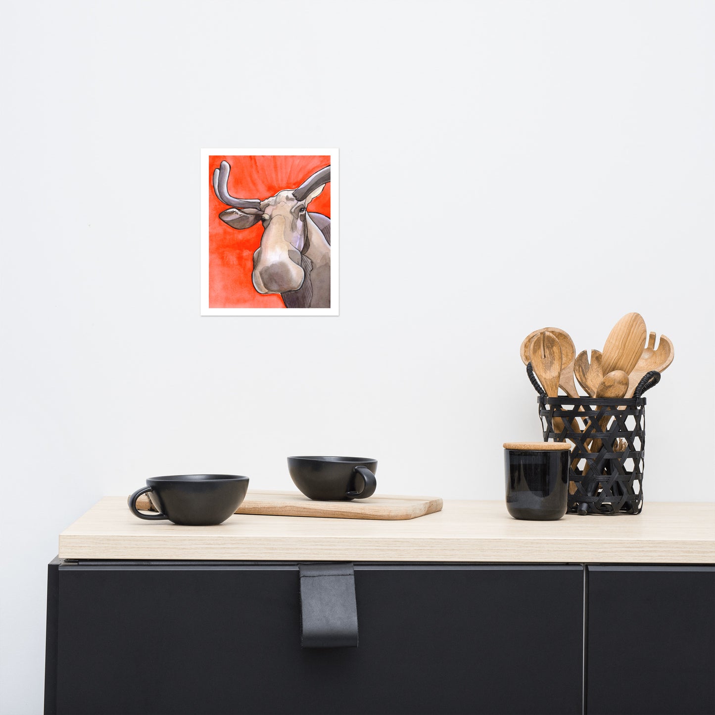 Maple Moose Matte Paper Poster Print