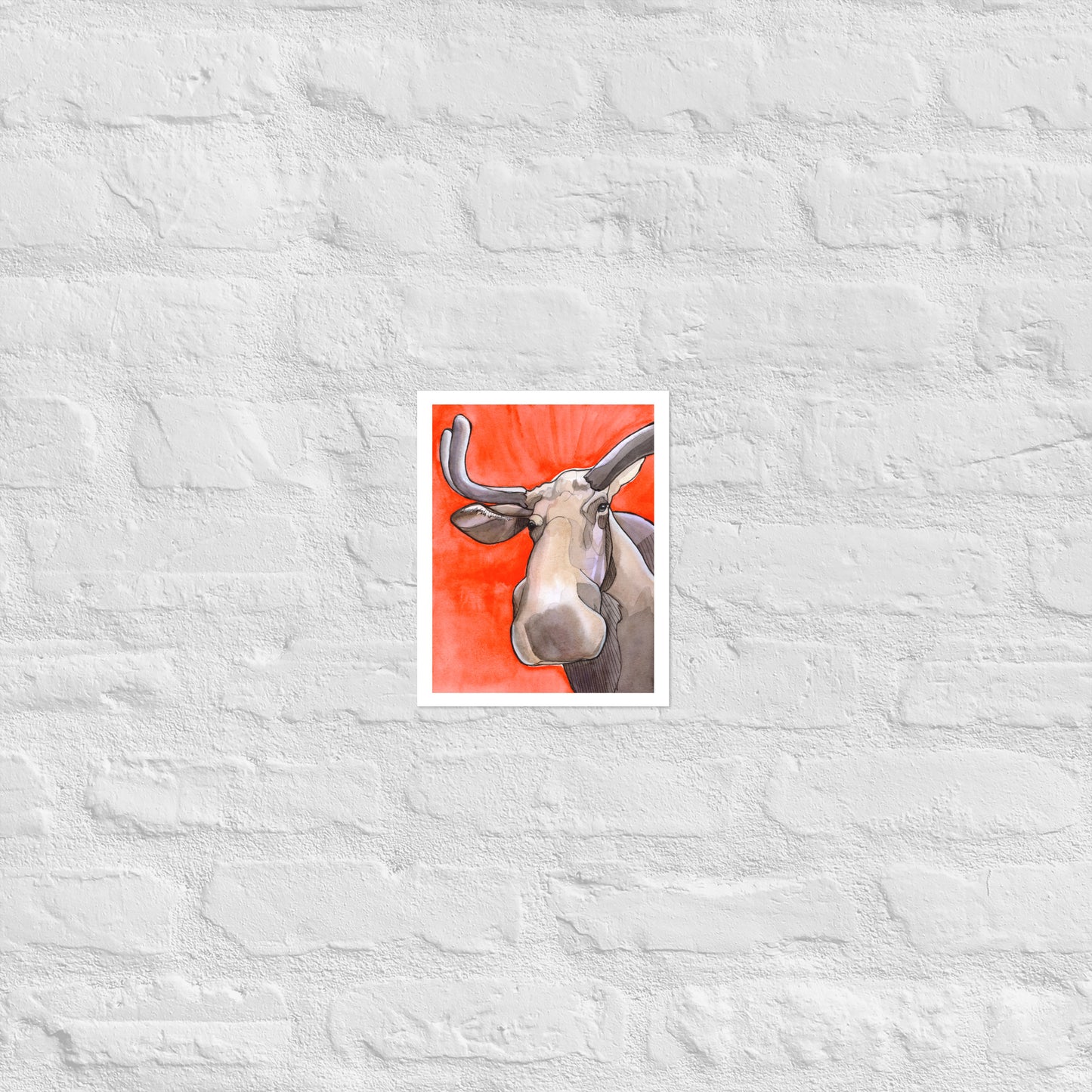 Maple Moose Matte Paper Poster Print