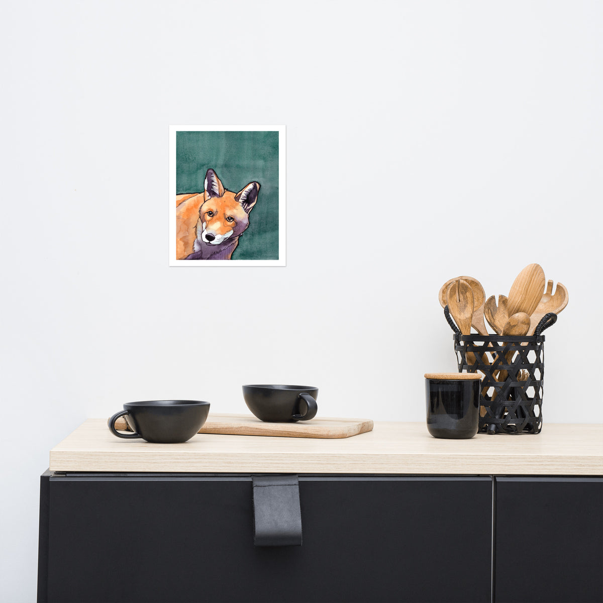 Thistle Fox Matte Paper Poster Print