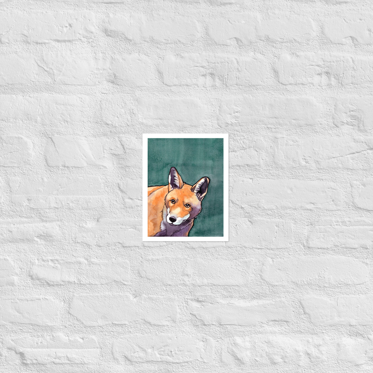 Thistle Fox Matte Paper Poster Print